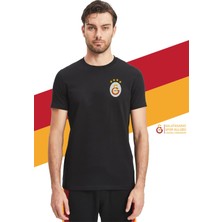 Galatasaray  Lisanslı Siyah Basic T-Shirt