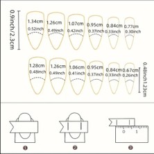 Sarı Butik Takma Tırnak Badem 24'lü Set Kırmızı