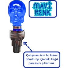 Vekorr 2 Çift Hareket Sensörlü Led Işıklı Sibop Kafatası Şekilli Bisiklet Araç Motor Sibop Kapak Lambası