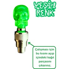 Vekorr 2 Çift Hareket Sensörlü Led Işıklı Sibop Kafatası Şekilli Bisiklet Araç Motor Sibop Kapak Lambası