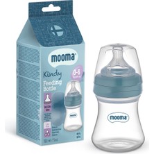 Mooma Kindy Antikolik PP Biberon 150 ml 0–6 Ay (Yavaş Akış) – Bowl Blue