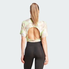 adidas Train Essentials Aop Floral Print Crop Tişört