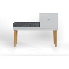 Merlin Mobilya Paris Modern Puf Beyaz