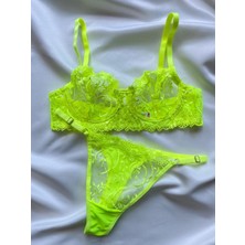 Neon Dantelli Iç Çamaşırı Takımı  Sütyen Iç Çamaşır Bralet Takımı Dantelli Sütyen Tanga