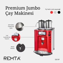 Remta 2 Demlikli 23 lt Premium Jumbo Çay Makinesi Şamandıralı Gri - DE11SP