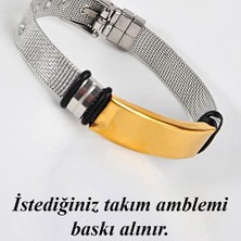 İşte Bu Kişiye Özel İsimli Kararmaz Çelik Bileklik / Takım Baskılı