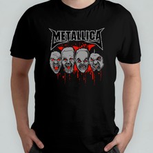 Pixxa Metallica Unisex %100 Pamuklu Bisiklet Yaka T-Shirt Model 1