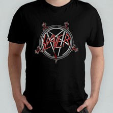 Pixxa Slayer - Metal Unisex %100 Pamuklu Bisiklet Yaka T-Shirt Model 1
