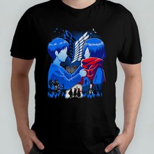 Pixxa Attack On Titan Unisex %100 Pamuklu Bisiklet Yaka T-Shirt Model 5