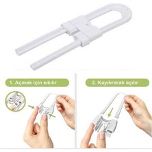 Alpotekno ® Bebek Çocuk Çekmece ve Dolap Koruma Raylı Güvenlik Sistemi Emniyet Kilidi
