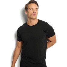 Karvon Bisiklet Yaka T-Shirt Siyah Renk Erkek Tişört