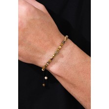 Jasper Taşlı Gold Bileklik