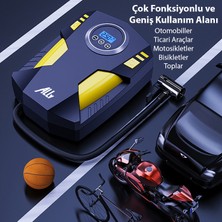 Ally ST-5002 Dijital Basınç Göstergeli Oto Lastik Şişirme Pompası Hava Kompresörü