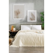 Naturosa Florin Çift Kişilik 4 Kat Müslin Pike/yatak Örtüsü Krem 200 x 220