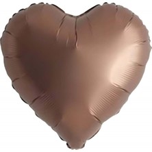 18 Inç Çikolata Kahve Renk Kalp Şekilli Folyo Balon