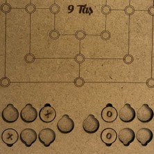 Moon Beavers 3 Taş ve 9 Taş Eğitici Öğretici Geliştirici Boyanabilir Okula (Matematik) Katkı Sağlayan Ahşap Sağlıklı Zeka Oyuncağı
