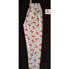 Bukadınca Açık Mavi Ayıcıklı ve Kalp Desenli Pijama Altı Açık Mint Yeşili