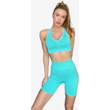 Seamless Toparlayıcı Mint Kısa Spor Tayt