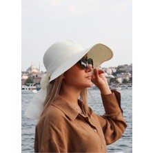 Tezzgelsin Kadın Organik Hasır Fiyonklu Şapka