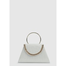 Beyaz Kadın Abiye Çanta