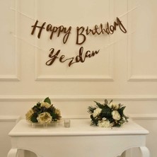 Kişiye Özel Craft Renkli Happy Birthday El Yazısı Banner