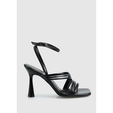 Siyah Kadın Topuklu Sandalet