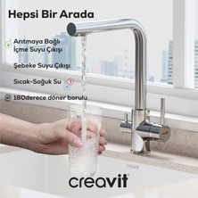 Su Arıtma Çıkışlı Mutfak Armatürü Krom