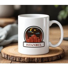 BB Design Istanbul Tasarımlı Beyaz Seramik Baskılı Kupa Bardak 330 ml