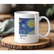 BB Design Pantone Tasarımlı Beyaz Seramik Baskılı Kupa Bardak 330 ml