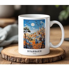 BB Design Diyarbakır Tasarımlı Beyaz Seramik Baskılı Kupa Bardak 330 ml