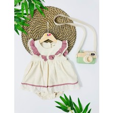 Hessen Fiyonk Detaylı Bodysuit Elbise - Gül Kurusu