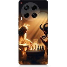 Teknomeg Tecno Camon 30 Uyumlu Ay ve Cami  Desenli Silikon Kılıf
