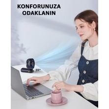 Robeve Taşınabilir Elle Tutulabilir Dijital Göstergeli Vantilatör Fan – 5 Hız Ayarı, Şarj Edilebilir, Kompakt ve Hafif Tasarım, Düşük Gürültü Seviyesi, Seyahat ve Ofis Kullanımı Için Ideal El Fanı