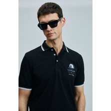 Lufian Sandor Smart Erkek Polo Tişört Siyah