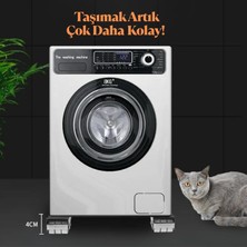 Hyper Group Tekerlekli Beyaz Eşya Taşıyıcı Stand | Ayarlanabilir Çamaşır Makinesi ve Buzdolabı Altlığı