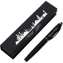 Kişiye Özel Istnabul Tasarımlı Hediye Kutulu Tükenmez Rubber Kalem