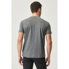 Karvon Bisiklet Yaka T-Shirt Gri Renk Erkek Tişört
