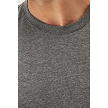 Karvon Bisiklet Yaka T-Shirt Gri Renk Erkek Tişört