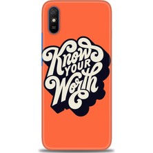 gmotp Xiaomi Redmi 9A Kılıf Hd Baskılı Kılıf - Know Your Worth