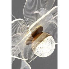 Kleopatra Model Gold Kaplama 3renk Metal Salon Mutfak Oturma Yatak Odası Modern LED Sarkıt Avize