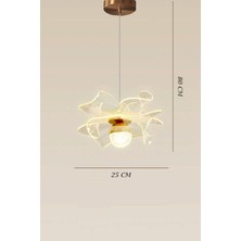 Kleopatra Model Gold Kaplama 3renk Metal Salon Mutfak Oturma Yatak Odası Modern LED Sarkıt Avize