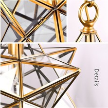 Mira Model Yıldız Gold Renk Kaplama Metal Salon Yatak Mutfak Hol Modern Tavan Sarkıt Avize