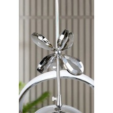 Clasy Model Krom Kaplama Metal Salon Mutfak Oturma Yatak Odası Modern LED Sarkıt Avize Beyaz Işık