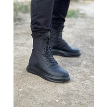 Moonvizyon  WG012 Kömür Cilt Uzun Bağcıklı  Bot