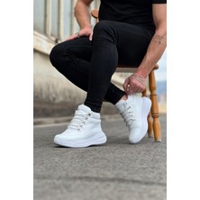 Moonvizyon  WG035 Beyaz Yüksek Taban Yarım Bilek Bot