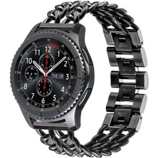 Zore Huawei Watch Gt 3 46MM Uyumlu Krd-17 Metal Kordon - Siyah