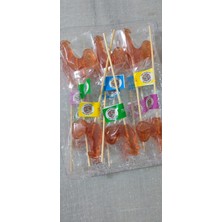 Horoz Şekeri (32'li) Kutu Kırmızı Renk Karışık Meyve Aromalı Ahşap Saplı (12 Gr)