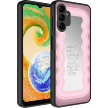 Samsung Galaxy A04S Kılıf Aynalı Desenli Kamera Korumalı Parlak Miror Kapak