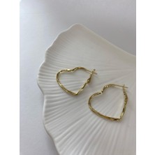 Xuping Büyük Kalp Gold Küpe