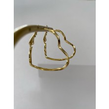 Xuping Büyük Kalp Gold Küpe